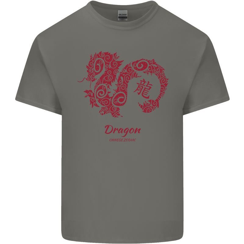 Chinese Zodiac Shengxiao Year of the Dragon Kids T-Shirt Childrens Charcoal