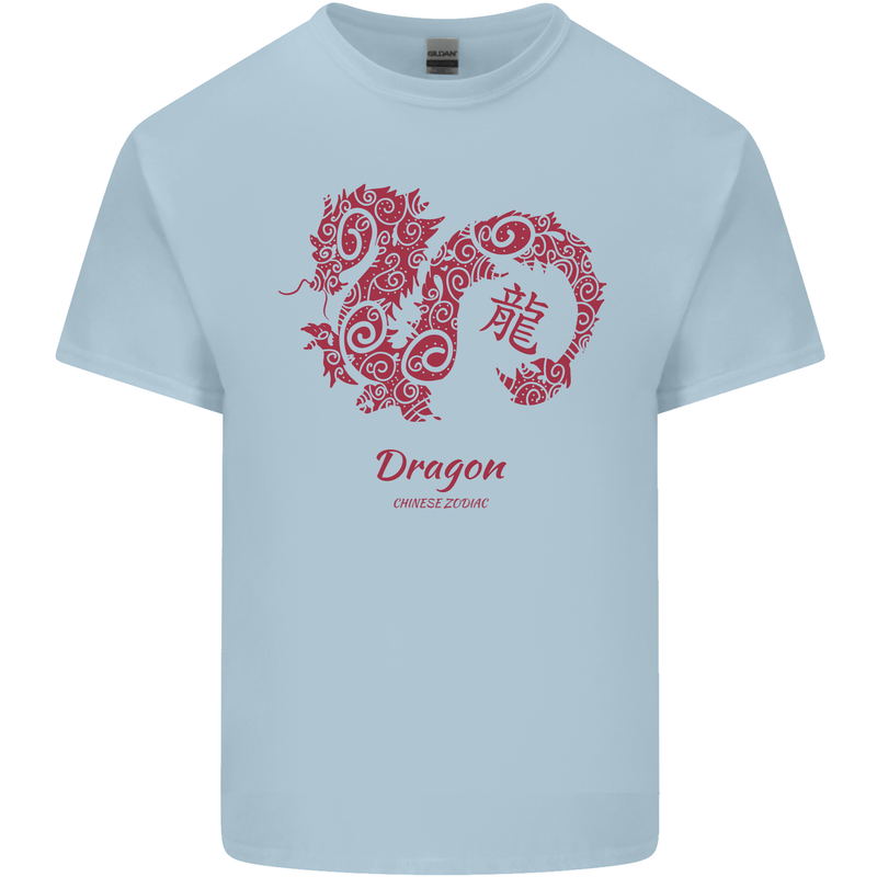 Chinese Zodiac Shengxiao Year of the Dragon Kids T-Shirt Childrens Light Blue