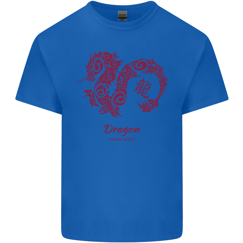 Chinese Zodiac Shengxiao Year of the Dragon Kids T-Shirt Childrens Royal Blue