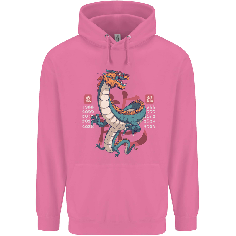 Chinese Zodiac Shengxiao Year of the Dragon Mens 80% Cotton Hoodie Azelea