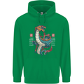 Chinese Zodiac Shengxiao Year of the Dragon Mens 80% Cotton Hoodie Irish Green
