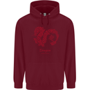 Chinese Zodiac Shengxiao Year of the Dragon Mens 80% Cotton Hoodie Maroon