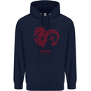 Chinese Zodiac Shengxiao Year of the Dragon Mens 80% Cotton Hoodie Navy Blue