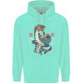 Chinese Zodiac Shengxiao Year of the Dragon Mens 80% Cotton Hoodie Peppermint