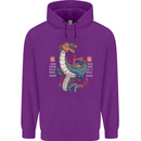 Chinese Zodiac Shengxiao Year of the Dragon Mens 80% Cotton Hoodie Purple