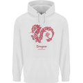 Chinese Zodiac Shengxiao Year of the Dragon Mens 80% Cotton Hoodie White