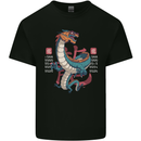 Chinese Zodiac Shengxiao Year of the Dragon Mens Cotton T-Shirt Tee Top Black