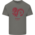 Chinese Zodiac Shengxiao Year of the Dragon Mens Cotton T-Shirt Tee Top Charcoal