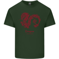 Chinese Zodiac Shengxiao Year of the Dragon Mens Cotton T-Shirt Tee Top Forest Green