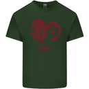 Chinese Zodiac Shengxiao Year of the Dragon Mens Cotton T-Shirt Tee Top Forest Green