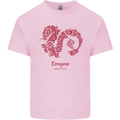 Chinese Zodiac Shengxiao Year of the Dragon Mens Cotton T-Shirt Tee Top Light Pink