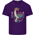 Chinese Zodiac Shengxiao Year of the Dragon Mens Cotton T-Shirt Tee Top Purple