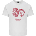 Chinese Zodiac Shengxiao Year of the Dragon Mens Cotton T-Shirt Tee Top White