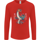 Chinese Zodiac Shengxiao Year of the Dragon Mens Long Sleeve T-Shirt Red