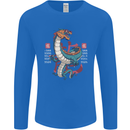 Chinese Zodiac Shengxiao Year of the Dragon Mens Long Sleeve T-Shirt Royal Blue