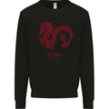 Chinese Zodiac Shengxiao Year of the Dragon Mens Sweatshirt Jumper Black