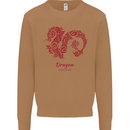 Chinese Zodiac Shengxiao Year of the Dragon Mens Sweatshirt Jumper Caramel Latte