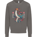 Chinese Zodiac Shengxiao Year of the Dragon Mens Sweatshirt Jumper Charcoal