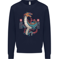 Chinese Zodiac Shengxiao Year of the Dragon Mens Sweatshirt Jumper Navy Blue
