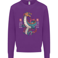 Chinese Zodiac Shengxiao Year of the Dragon Mens Sweatshirt Jumper Purple