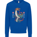 Chinese Zodiac Shengxiao Year of the Dragon Mens Sweatshirt Jumper Royal Blue