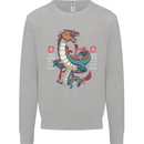 Chinese Zodiac Shengxiao Year of the Dragon Mens Sweatshirt Jumper Sports Grey