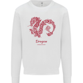 Chinese Zodiac Shengxiao Year of the Dragon Mens Sweatshirt Jumper White