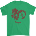 Chinese Zodiac Shengxiao Year of the Dragon Mens T-Shirt Cotton Gildan Irish Green