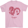 Chinese Zodiac Shengxiao Year of the Dragon Mens T-Shirt Cotton Gildan Light Pink