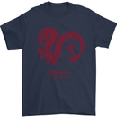 Chinese Zodiac Shengxiao Year of the Dragon Mens T-Shirt Cotton Gildan Navy Blue