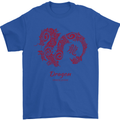 Chinese Zodiac Shengxiao Year of the Dragon Mens T-Shirt Cotton Gildan Royal Blue