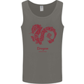 Chinese Zodiac Shengxiao Year of the Dragon Mens Vest Tank Top Charcoal