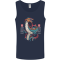 Chinese Zodiac Shengxiao Year of the Dragon Mens Vest Tank Top Navy Blue