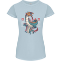 Chinese Zodiac Shengxiao Year of the Dragon Womens Petite Cut T-Shirt Light Blue