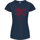 Chinese Zodiac Shengxiao Year of the Dragon Womens Petite Cut T-Shirt Navy Blue