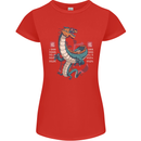 Chinese Zodiac Shengxiao Year of the Dragon Womens Petite Cut T-Shirt Red