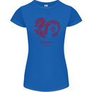 Chinese Zodiac Shengxiao Year of the Dragon Womens Petite Cut T-Shirt Royal Blue