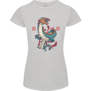 Chinese Zodiac Shengxiao Year of the Dragon Womens Petite Cut T-Shirt Sports Grey