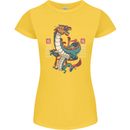 Chinese Zodiac Shengxiao Year of the Dragon Womens Petite Cut T-Shirt Yellow
