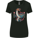 Chinese Zodiac Shengxiao Year of the Dragon Womens Wider Cut T-Shirt Black