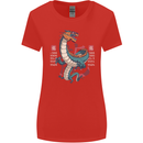 Chinese Zodiac Shengxiao Year of the Dragon Womens Wider Cut T-Shirt Red