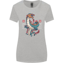 Chinese Zodiac Shengxiao Year of the Dragon Womens Wider Cut T-Shirt Sports Grey