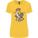 Chinese Zodiac Shengxiao Year of the Dragon Womens Wider Cut T-Shirt Yellow