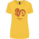 Chinese Zodiac Shengxiao Year of the Dragon Womens Wider Cut T-Shirt Yellow