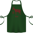 Chinese Zodiac Shengxiao Year of the Goat Cotton Apron 100% Organic Forest Green