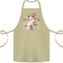 Chinese Zodiac Shengxiao Year of the Goat Cotton Apron 100% Organic Khaki