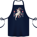 Chinese Zodiac Shengxiao Year of the Goat Cotton Apron 100% Organic Navy Blue