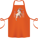 Chinese Zodiac Shengxiao Year of the Goat Cotton Apron 100% Organic Orange