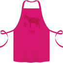 Chinese Zodiac Shengxiao Year of the Goat Cotton Apron 100% Organic Pink