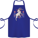 Chinese Zodiac Shengxiao Year of the Goat Cotton Apron 100% Organic Royal Blue